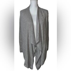Barefoot Dreams Cozychic Lite Knit Drape Cardigan Light Taupe